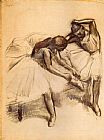 Edgar Degas Canvas Paintings - Two Dancers V